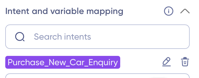 Intent and Variable mapping